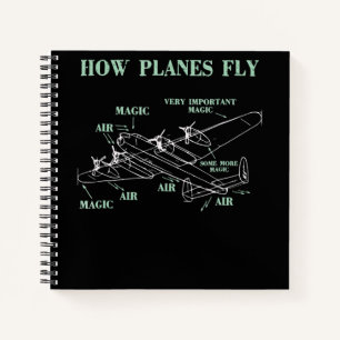 Wie Flugzeug ein Pilotgeschenk für den Flugzeuging Notizbuch