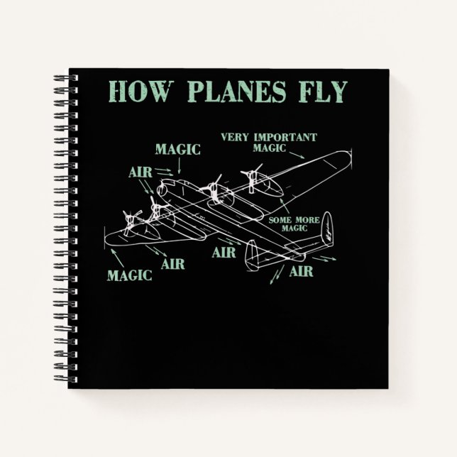Wie Flugzeug ein Pilotgeschenk für den Flugzeuging Notizbuch (Vorderseite)