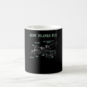Wie Flugzeug ein Pilotgeschenk für den Flugzeuging Verwandlungstasse