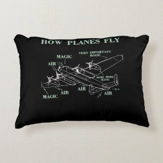 Wie Flugzeuge fliegen Flugingenieur Pilot Geschenk Dekokissen