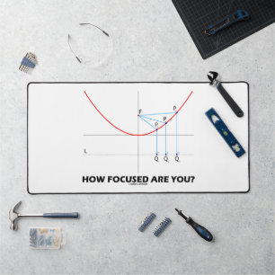 Wie fokussiert sind Sie? Parabola Graph Geek Spaß Schreibtischunterlage