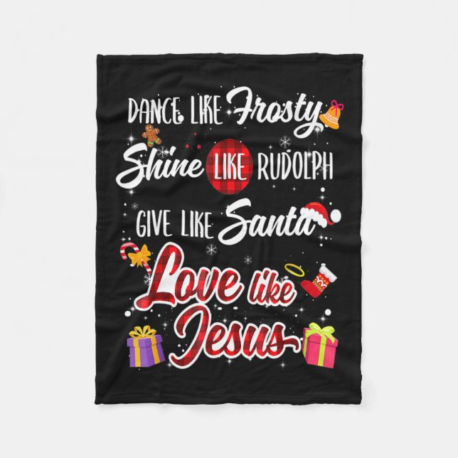 Wie Frosty Shine Rudolph geben Santa Liebe wie Jes Fleecedecke (Vorderseite)