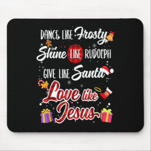Wie Frosty Shine Rudolph geben Santa Liebe wie Jes Mousepad