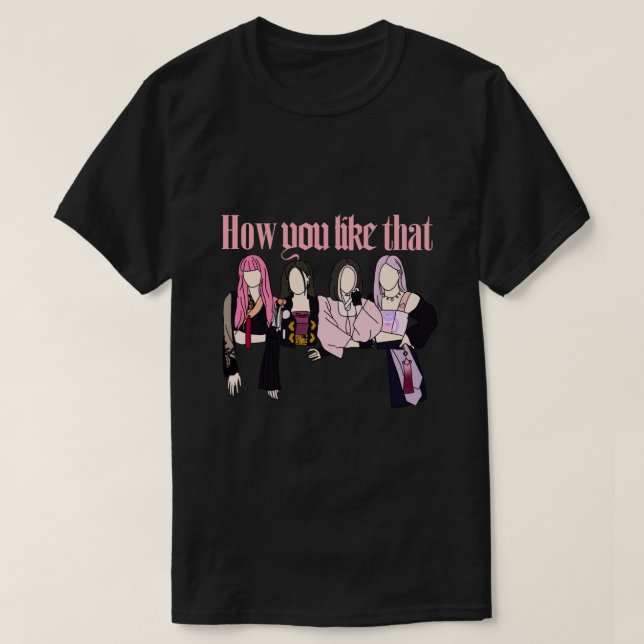 Wie gefällt Ihnen dieser Blackpink Kpop Hanbok Cla T-Shirt (Design vorne)