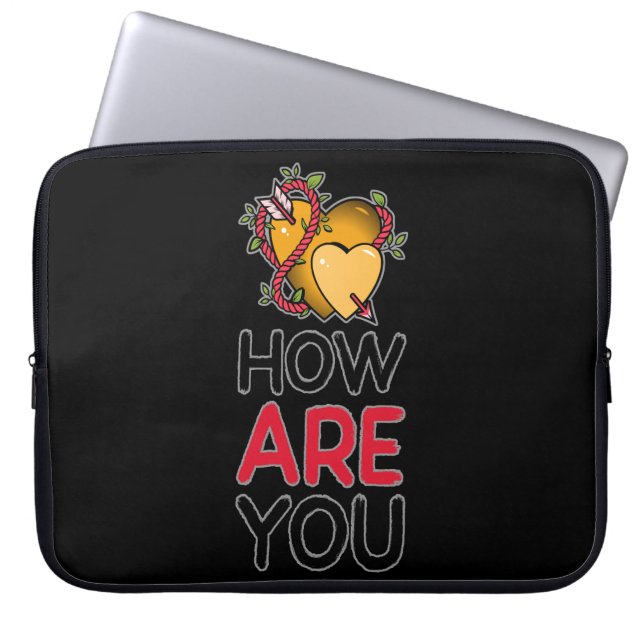 Wie geht es dir? laptopschutzhülle (Vorderseite)