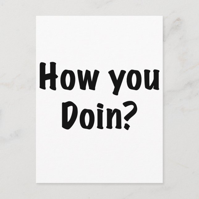 Wie geht es dir? postkarte (Vorderseite)