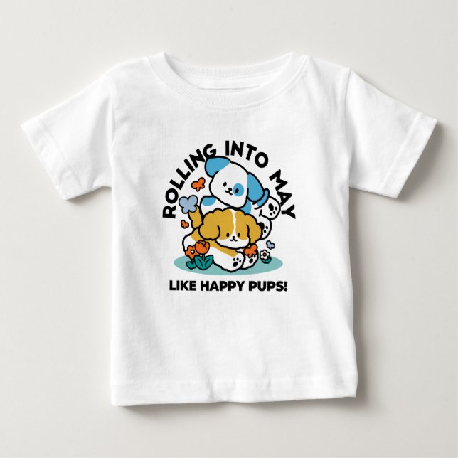 Wie glückliche Jungtiere in den Mai rollen - Niedl Baby T-shirt (Vorderseite)