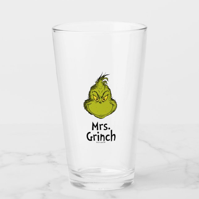 Wie Grinch Stole Weihnachten | Frau Grinch Glas (Vorderseite)