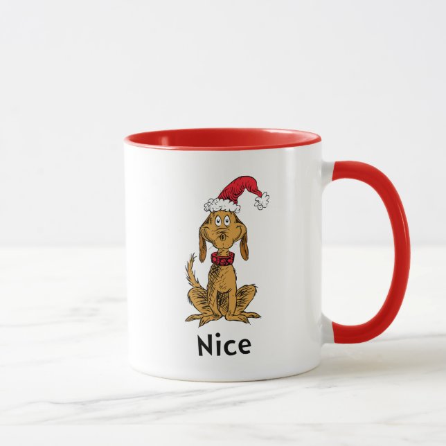 Wie Grinch Stole Weihnachten | Max ist Nice Tasse (Rechts)