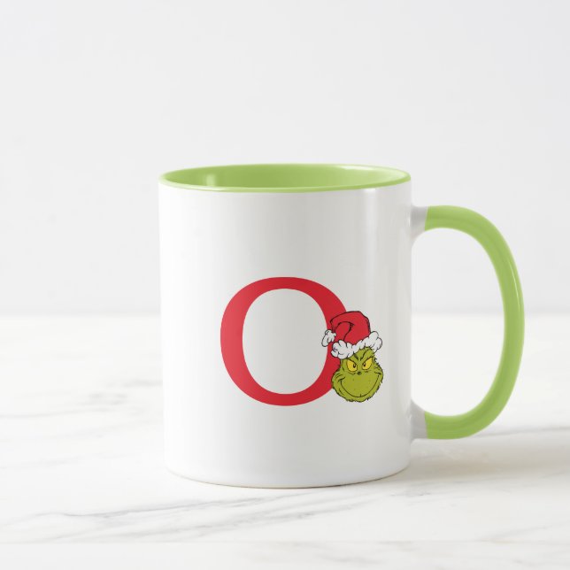 Wie Grinch Stole Weihnachten | Monogramm O Tasse (Rechts)