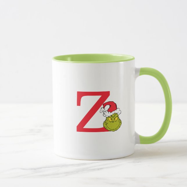 Wie Grinch Stole Weihnachten | Monogramm Z Tasse (Rechts)