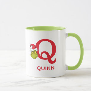 Wie Grinch Stole Weihnachten Name & Monogramm Q Tasse