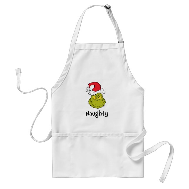 Wie Grinch Stole Weihnachten | Naughty Grinch Schürze (Vorne)