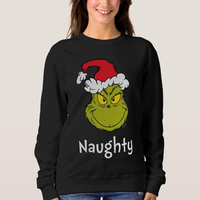 Wie Grinch Stole Weihnachten | Naughty Grinch Sweatshirt (Vorderseite)