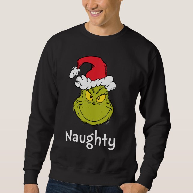 Wie Grinch Stole Weihnachten | Naughty Grinch Sweatshirt (Vorderseite)