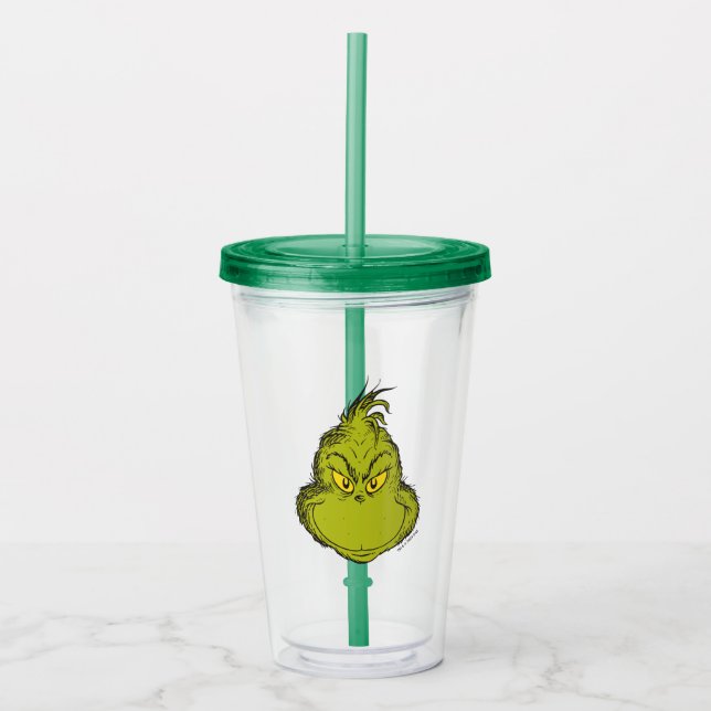 Wie Grinch Stole Weihnachts Classic Grinch Acryltrinkbecher (Vorderseite)