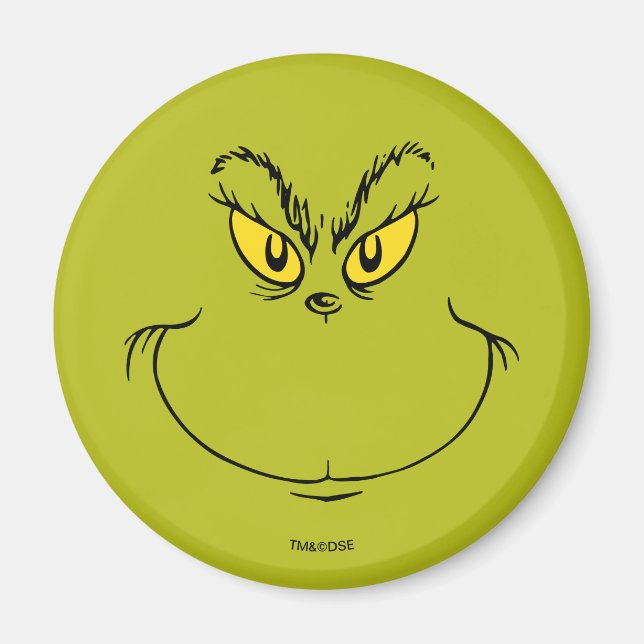 Wie grinch Stole Weihnachtsgesicht Magnet (Vorne)