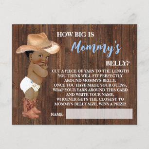 Wie groß ist die Cowboy-Duschkarte für Mommy Bly O Flyer