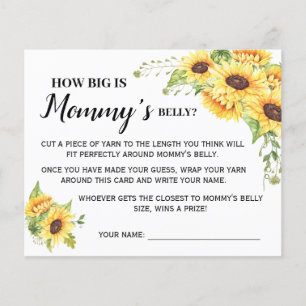 Wie groß ist die Mommy Bly Baby Showkarte? Flyer