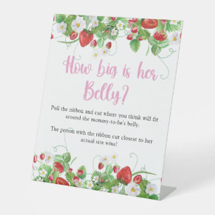 Wie groß ist ihr Bauch?   Strawberry Berry Sweet Sockelschild