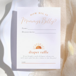 Wie groß ist Mamas Bauch & Windel-Raffle Einladung