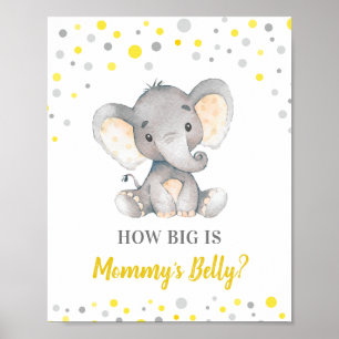 Wie groß ist Mommys Baby Elephant Baby Shower Game Poster