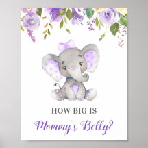 Wie groß ist Mommys Baby Elephant Baby Shower Game