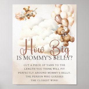 WIE GROSS IST MOMMYS BELLY Bear Baby Shower Game? Poster