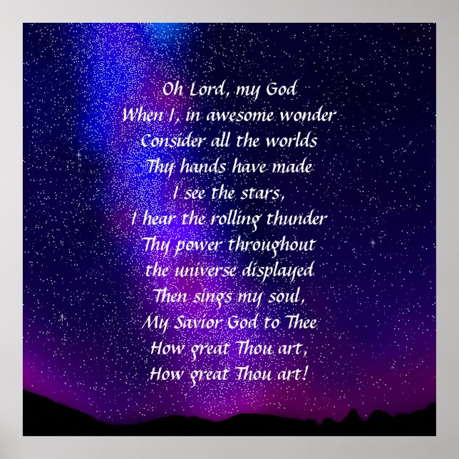 Wie großartig du bist poster (Vorne)