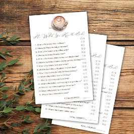 Wie gut kennen Sie das Brautkaffee-Duschspiel?