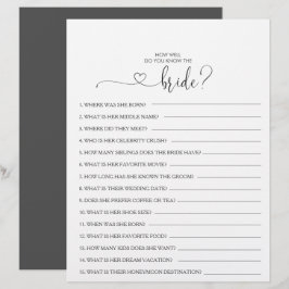 Wie gut kennen Sie das Bride Brautparty Game?