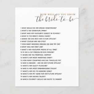 Wie gut kennen Sie das Bride Brautparty Game?
