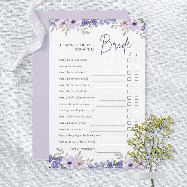 Wie gut kennen Sie das Bride Brautparty Game? (How Well Do You Know The Bride Bridal Shower Game)
