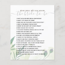 Wie gut kennen Sie das Bride Brautparty Game?