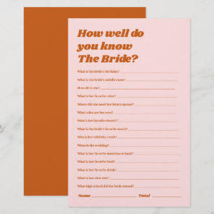 Wie gut kennen Sie das Bride Brautparty Game?