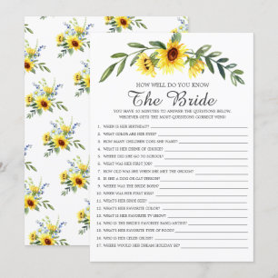 Wie gut kennen Sie das Bride Brautparty Game? Einladung