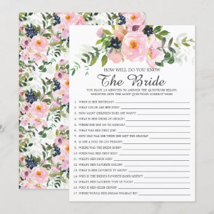 Wie gut kennen Sie das Bride Brautparty Game? Einladung