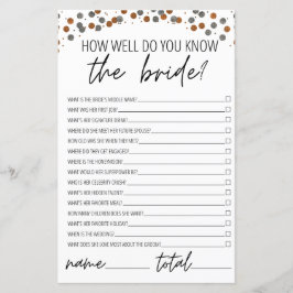 Wie gut kennen Sie das Bride Brautparty Gold?