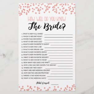Wie gut kennen Sie das Bride-Brautparty-Spiel?