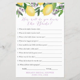Wie gut kennen Sie das Bride Duwer Quiz Spiel? Flyer