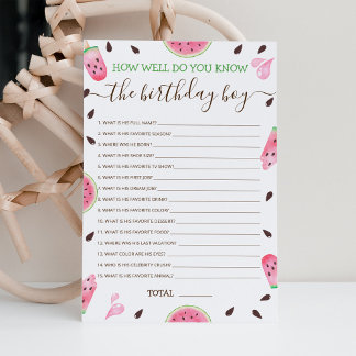 Wie gut kennen Sie das Geburtstagsjunge bearbeitba