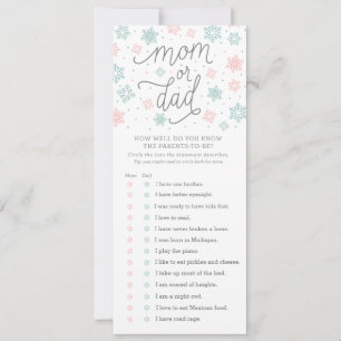 Wie gut kennen Sie das Snowflake Baby Showspiel? Einladung