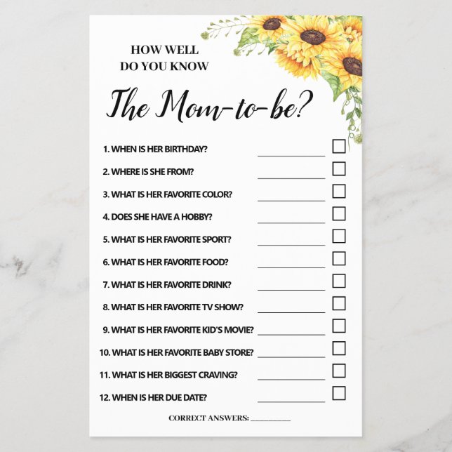 Wie gut kennen Sie die Mama Baby Showcard? Flyer (Vorne)