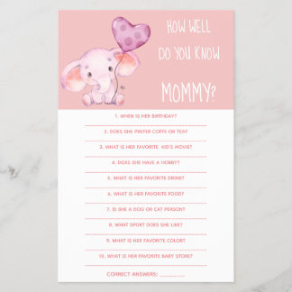 Wie gut kennen Sie die Mama Baby Showcard? Flyer
