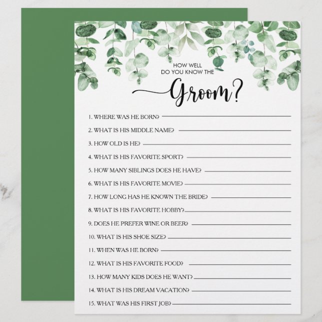 Wie gut kennst du das Game "Groom Brautparty"? (Vorne/Hinten)