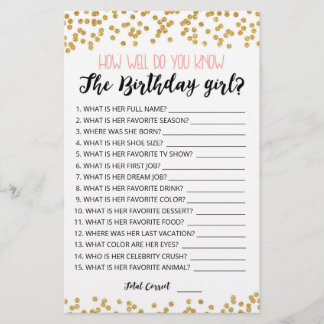 Wie gut kennst du das GeburtstagsMädchenspiel?