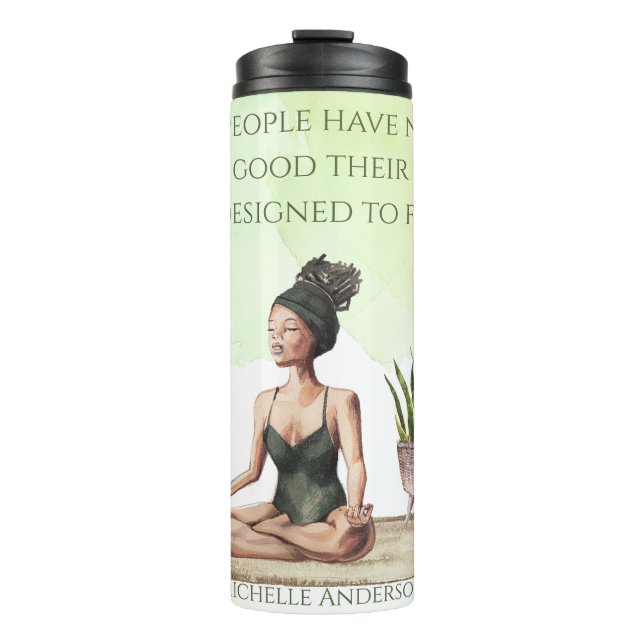Wie gut Wasserfarbe Yoga Reisen Mug Thermosbecher (Vorderseite)