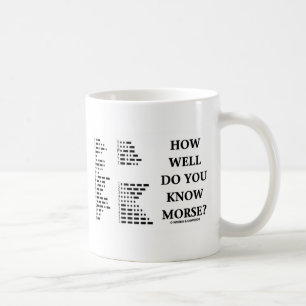 Wie gut weißt du Morse? (Intl Morse Code) Kaffeetasse