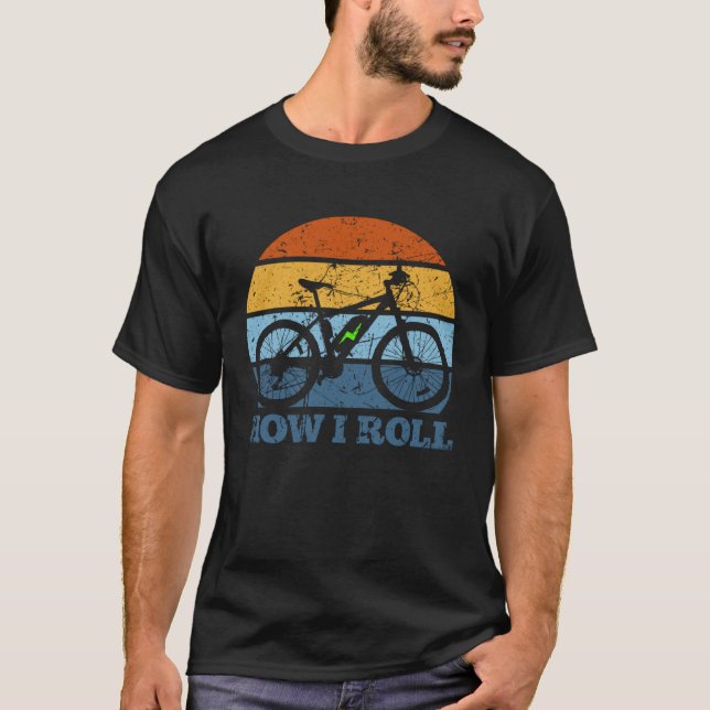 Wie ich das EBIKE Retro Electric Bicycle fahre T-Shirt (Vorderseite)