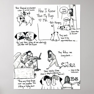 Wie ich dass meine Mops-Liebe ich weiß Poster